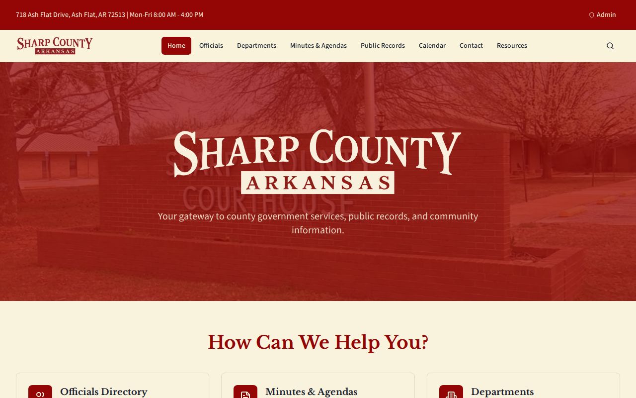 Sharp County court docket county government source