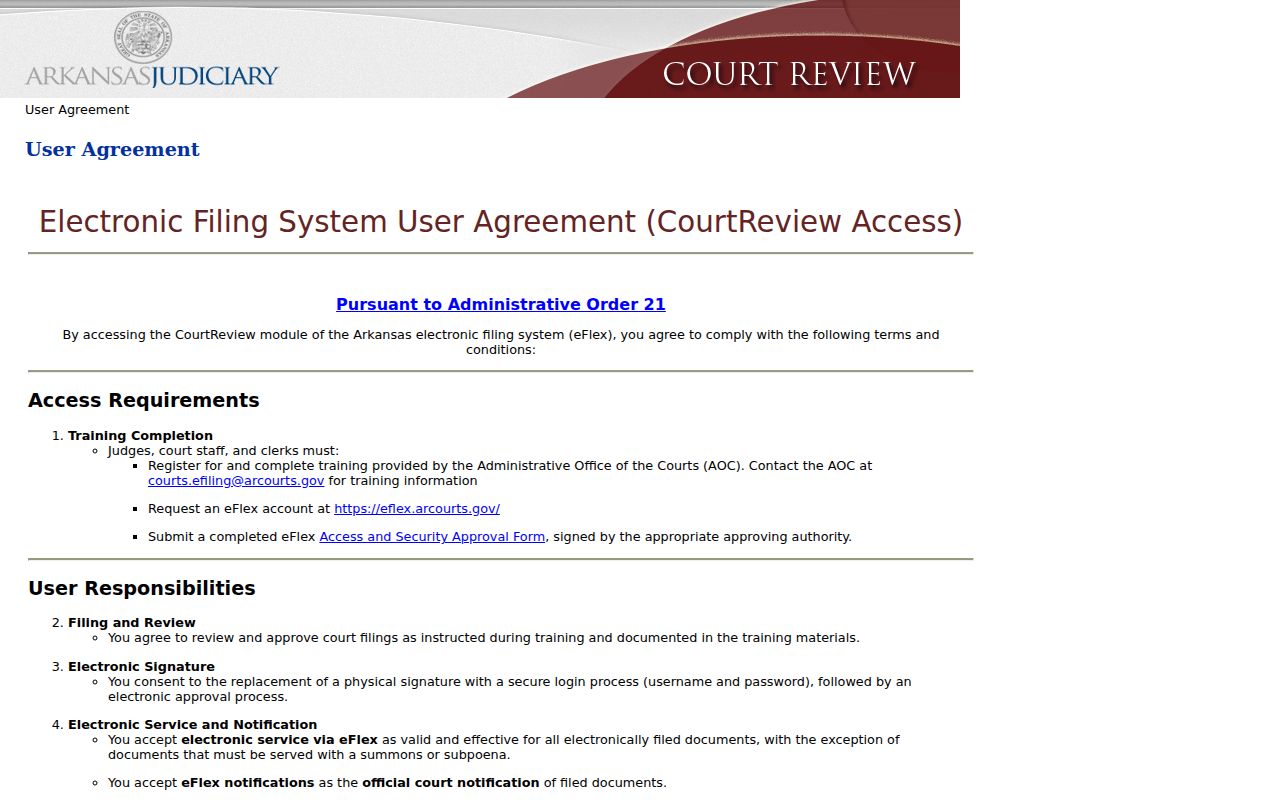 Sharp County docket search eFlex access distinction