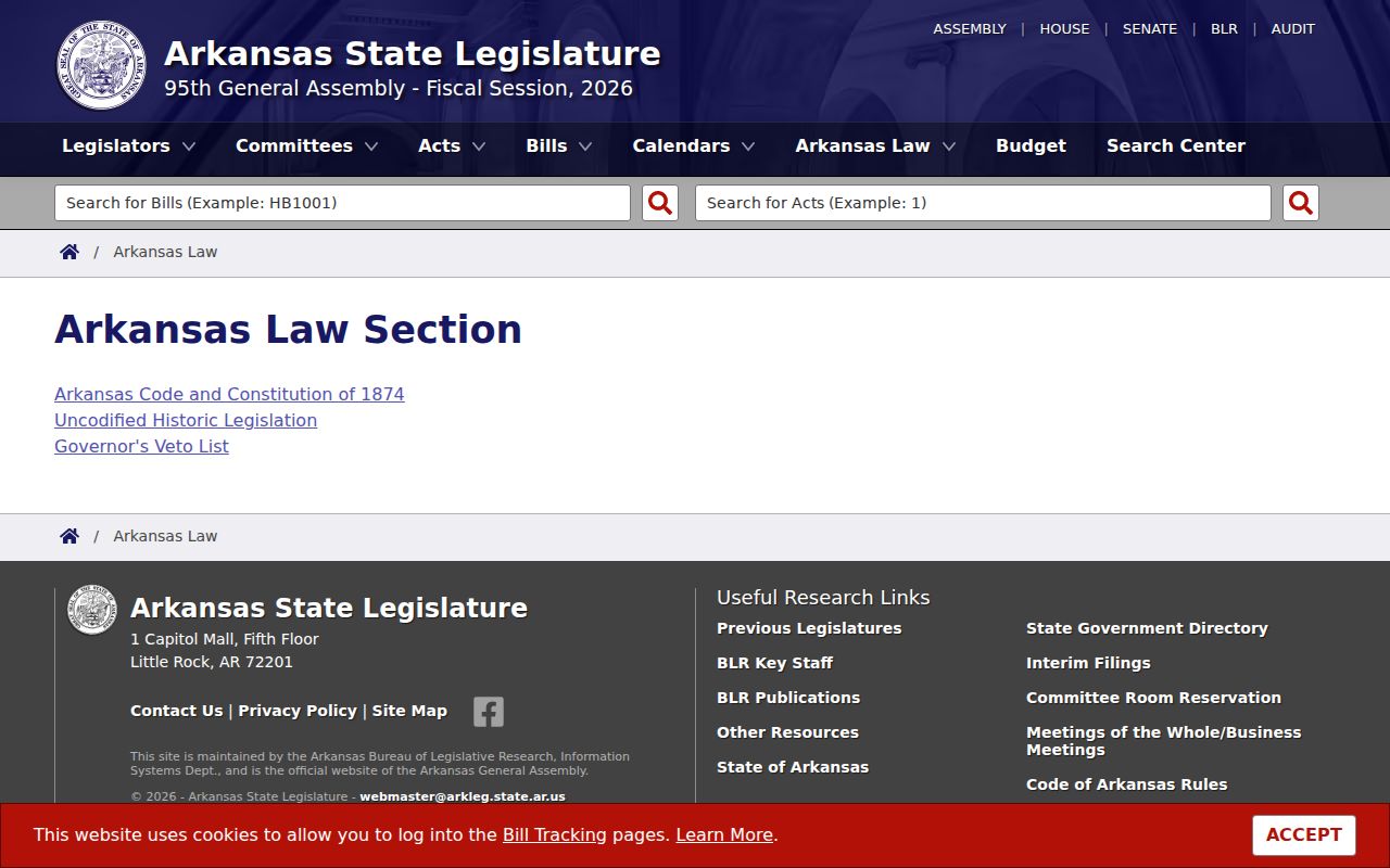 Cherokee Village court records Arkansas Code search