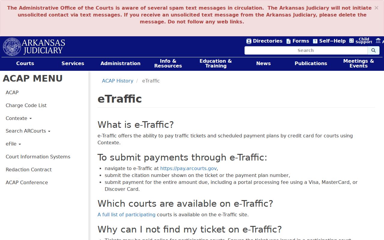 Cherokee Village traffic court records eTraffic information